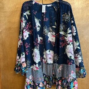 Floral Open Front Kimono